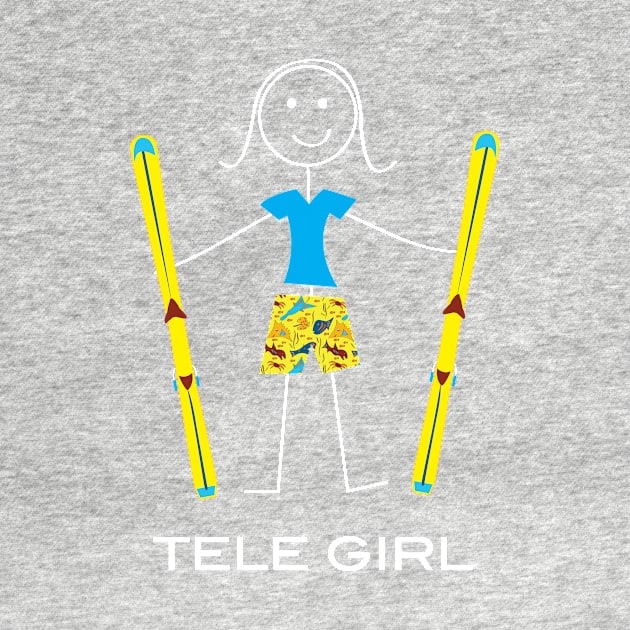 Funny Womens Telemark Skier design by whyitsme